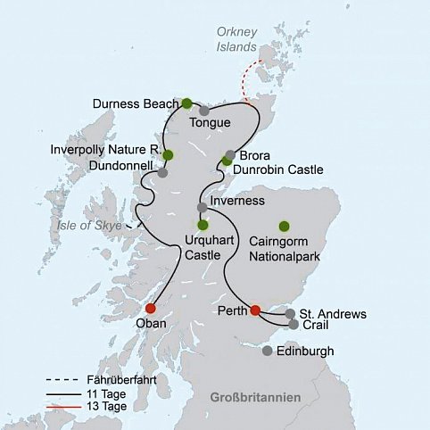North Coast 500 - Schottlands Route 66 (12 Nächte)