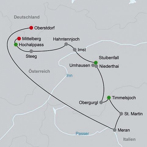 Alpenüberquerung Oberstdorf - Meran mit Hotelkomfort