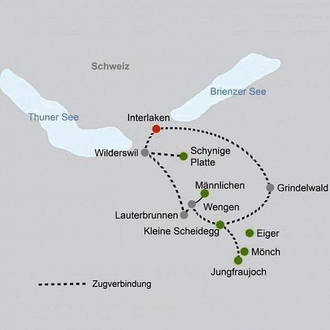 Die idyllische Bergwelt der Jungfrauregion