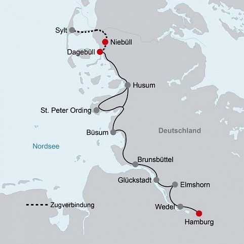 Nordseeküsten-Radweg Hamburg - Sylt