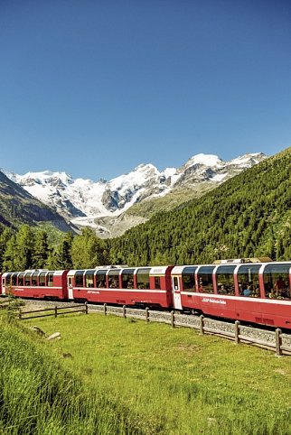 Bahnrundreise mit Glacier und Bernina Express