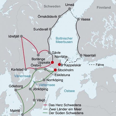 Schweden step by step - Zwei Länder - Ein Meer