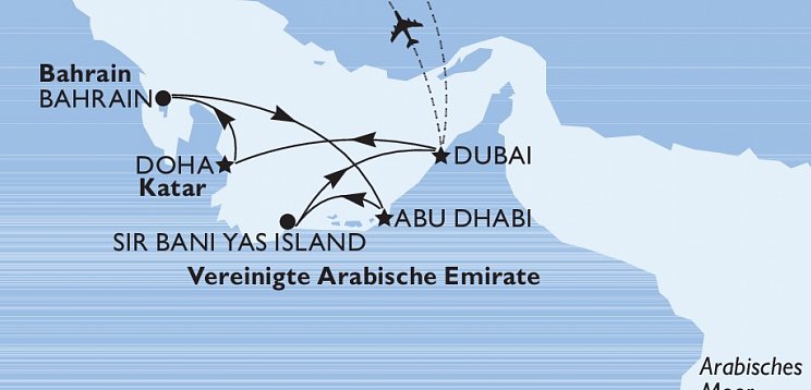 Vereinigte Arabische Emirate mit MSC Euribia