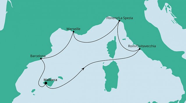 AIDAblu-Perlen am Mittelmeer