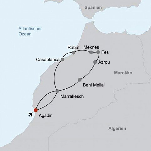 Glanzvolle Königsstädte (ab/bis Agadir)
