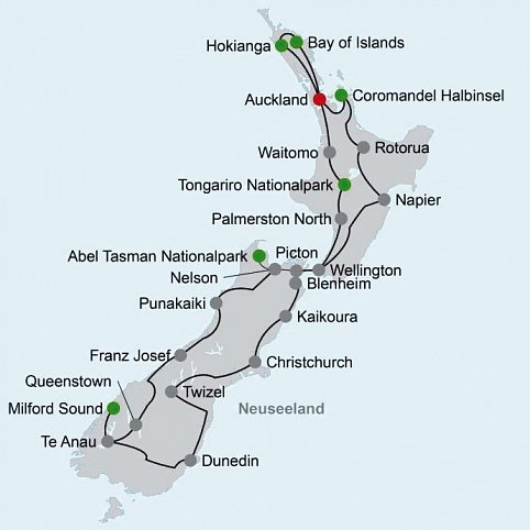 Klassische Neuseeland Rundreise
