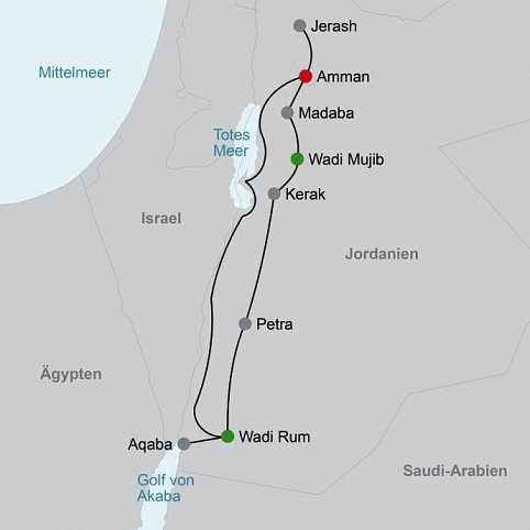 Höhepunkte Jordaniens privat
