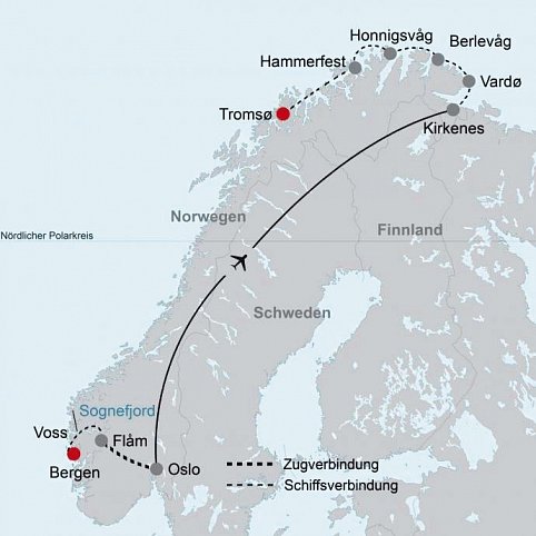 Das Beste aus Fjord- und Nordnorwegen