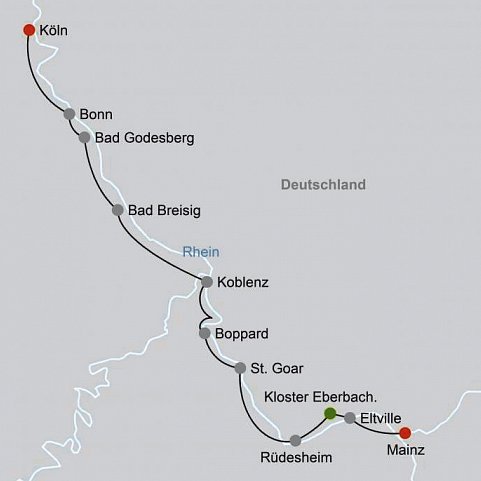 Rhein-Radweg von Mainz nach Köln