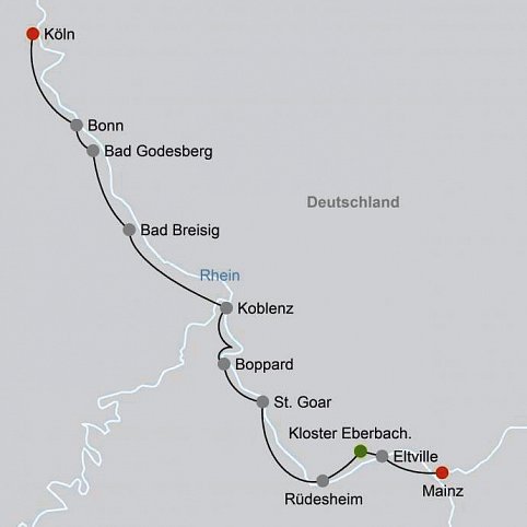 Rhein-Radweg von Mainz nach Köln