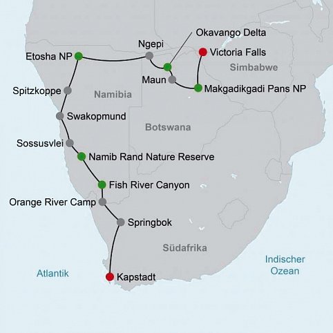 Drifters - Southern Africa Explorer Kapstadt - Victoria Falls