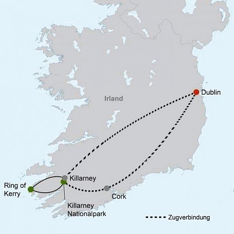 Bahnerlebnisreise Irlands Südwesten