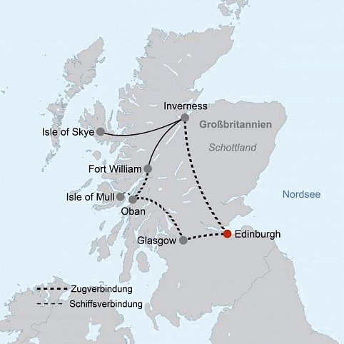 Bahnerlebnisreise Schottland