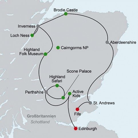 Familienerlebnistour Schottland