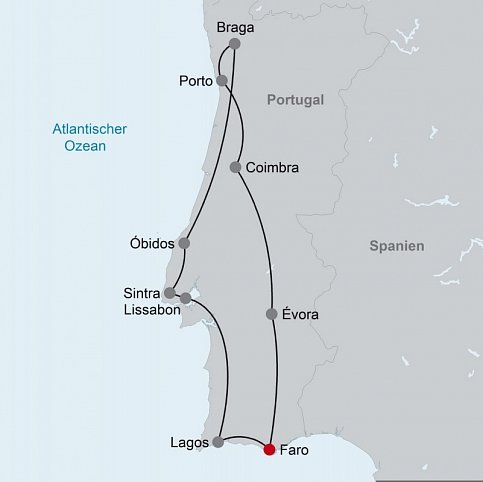 Portugal – Land der reizvollen Kontraste (14 Nächte, ohne Mietwagen, ab Faro)