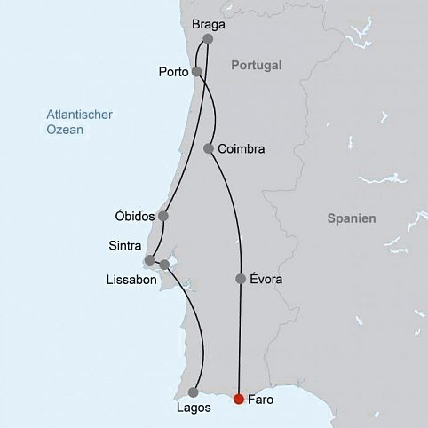 Portugal – Land der reizvollen Kontraste (10 Nächte, ohne Mietwagen, ab Faro)