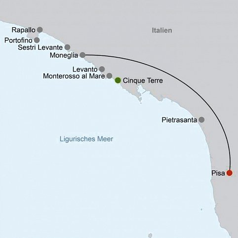 Autotour Cinque Terre, Portofino und Pietrasanta