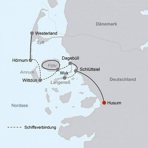 Romantisch Radeln Nordfriesische Inseln