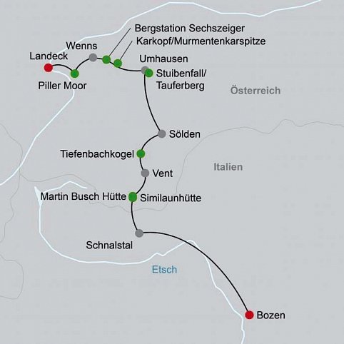 Der Ötzi-Trek - Alpenüberquerung auf den Spuren des Eismannes