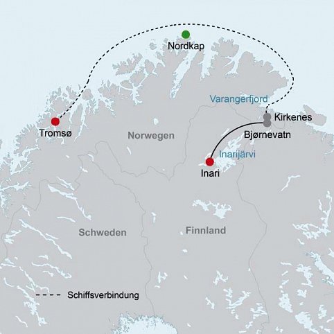 Lapplands Highlights, Polarlicht, Postschiff und Snowhotel