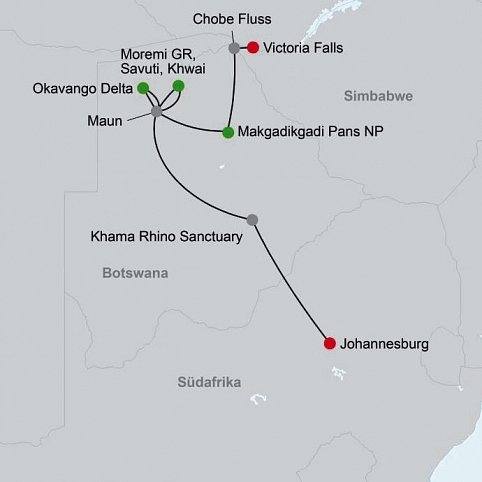Drifters - Botswana Explorer Johannesburg - Victoria Falls
