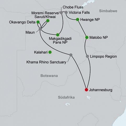 Drifters - Botswana Explorer 17 Nächte ab/bis Johannesburg