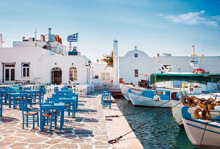 Kykladen-Inselhüpfen: Santorin, Mykonos, Paros, Naxos (15 Tage)
