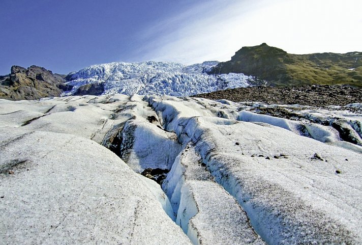 Hochland, Gletscher und Geysire
