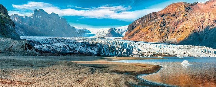Hochland, Gletscher und Geysire