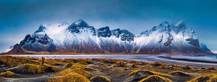 Isländische Naturelemente und Lichtspiele