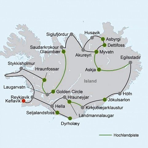 Hochland, Snæfellsnes und Küste