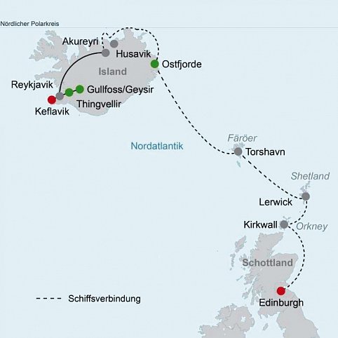 Kurs auf die Inselperlen im Nordmeer