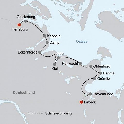 Romantisch Radeln am Ostseeküstenradweg ab Flensburg