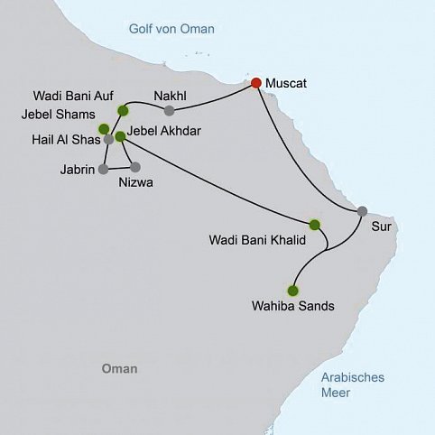 Off-Road durch das Sultanat Oman