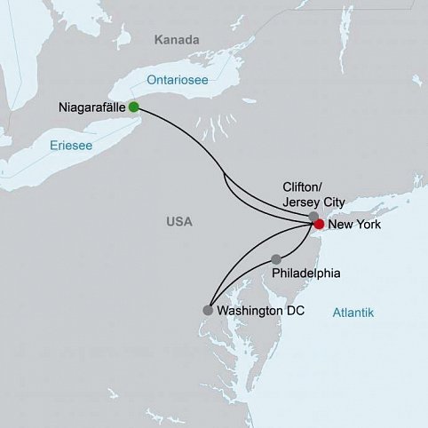 Niagarafälle, Outlet Shopping, Philadelphia & Washington, DC (4 Tage)