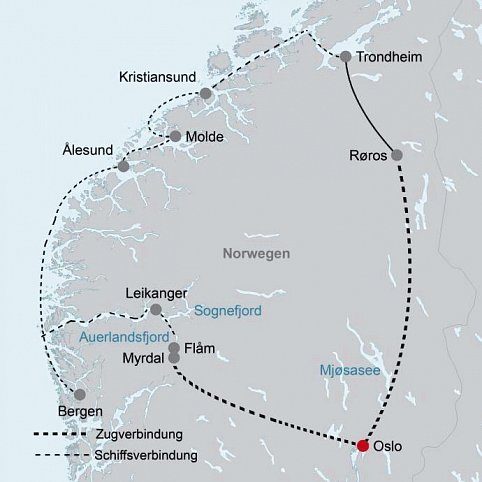 Norwegens Highlights - Spektakuläre Fjorde und Postschiff