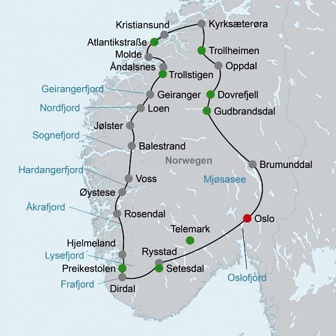 Fjordgiganten und Berglandschaften