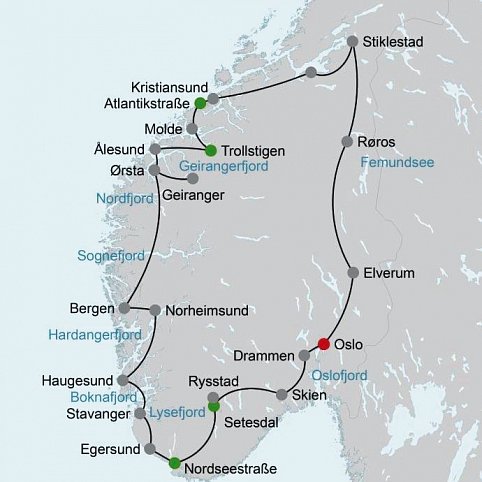 Große Südnorwegenreise