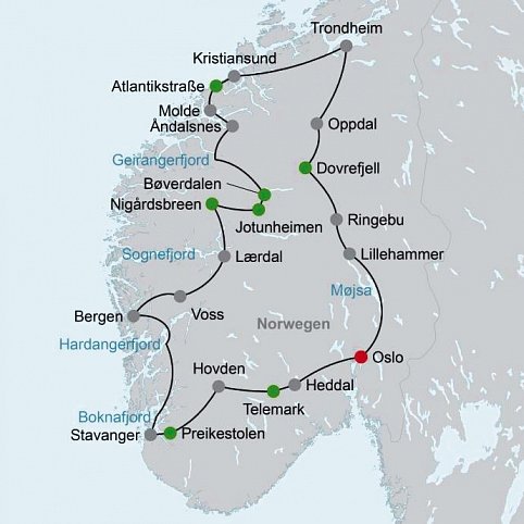 Norwegens Naturschauspiele erleben