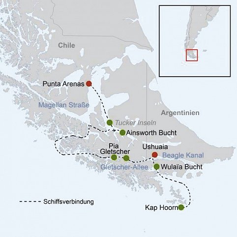 Traumlandschaften am Ende der Welt: Ventus Australis ab Punta Arenas