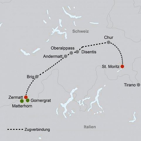 Glacier Express à la carte - von Zermatt bis St. Moritz