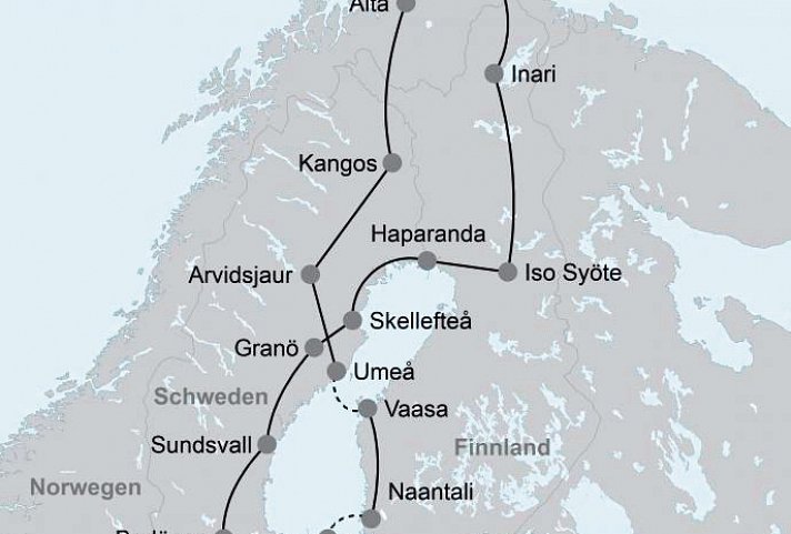 Von Stockholm zum Nordkap