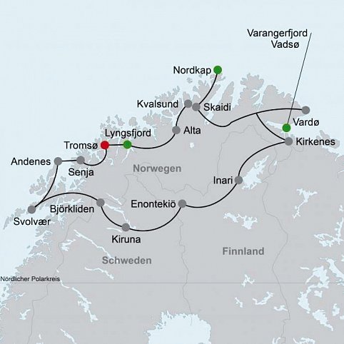 Lappland, Lofoten und Nordkap