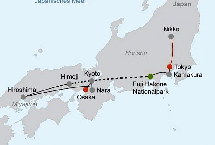 Japan zum Kennenlernen (inkl. Flug)