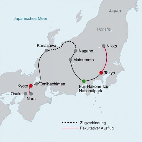 Japans goldene Route (nur Landprogramm)