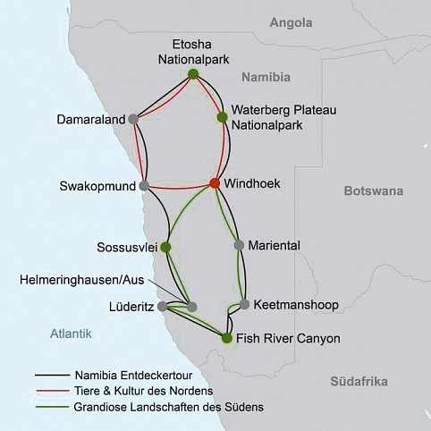 Namibia Entdeckungstour (südliche Richtung)