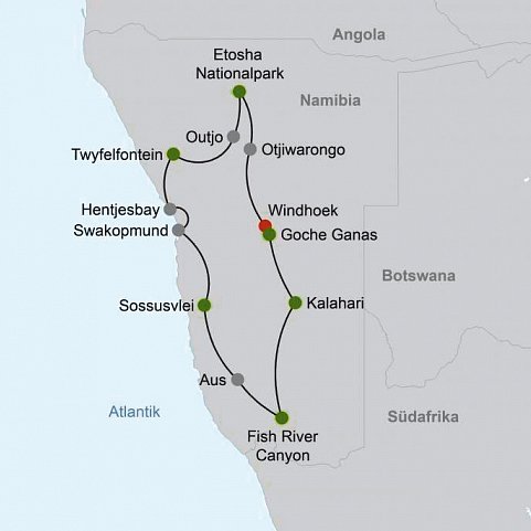 Namibia zum Verweilen Nordwärts