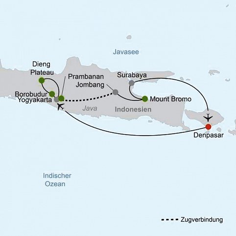 Klassische Höhepunkte Javas (Privatreise, ab Yogyakarta/bis Südbali)