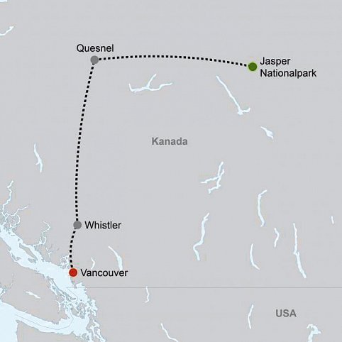 Rainforest to Gold Rush - Rocky Mountaineer (Vancouver - Jasper)