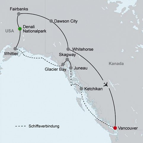 Auf dem Seeweg nach Alaska